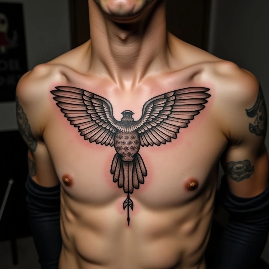 Kids Names Tattoos: Heartfelt Sternum Lettering Ideas