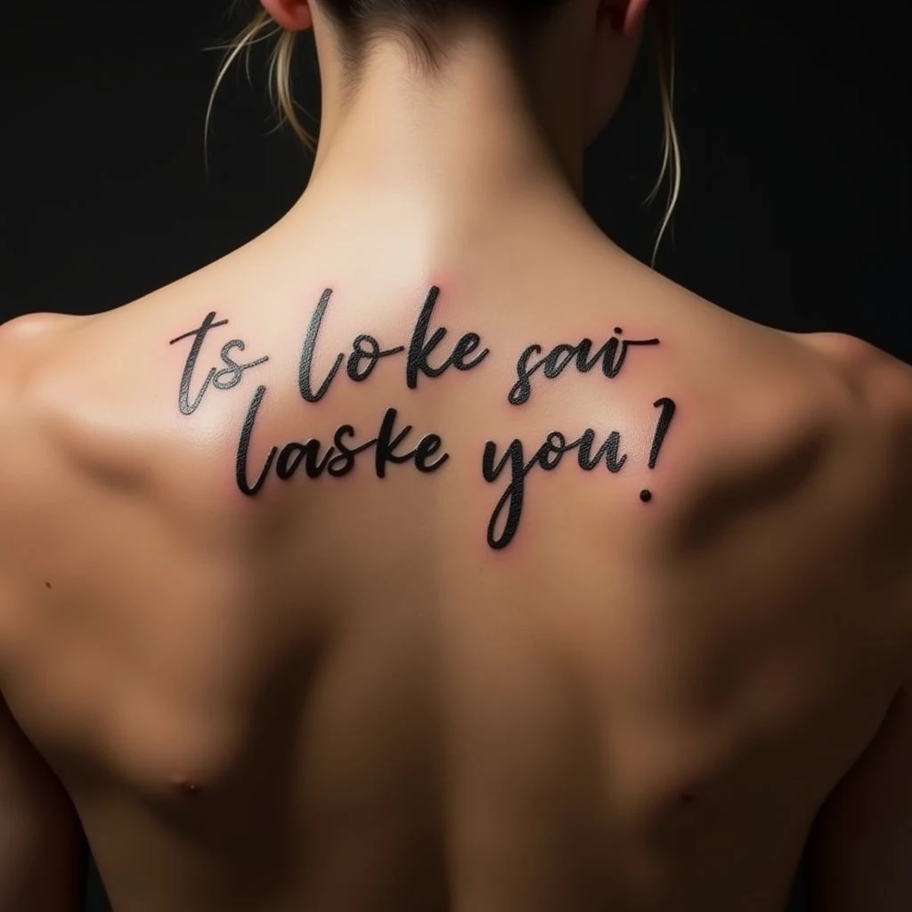 Minimalist Love Quotes Tattoos for Your Back