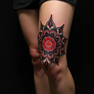 Powerful Tattoo Quotes: Mandala Lettering on Your Knee