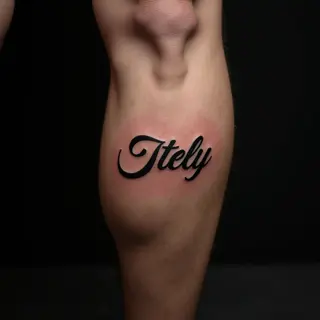 Powerful One Word Tattoos for Guys (Micro-Realism)