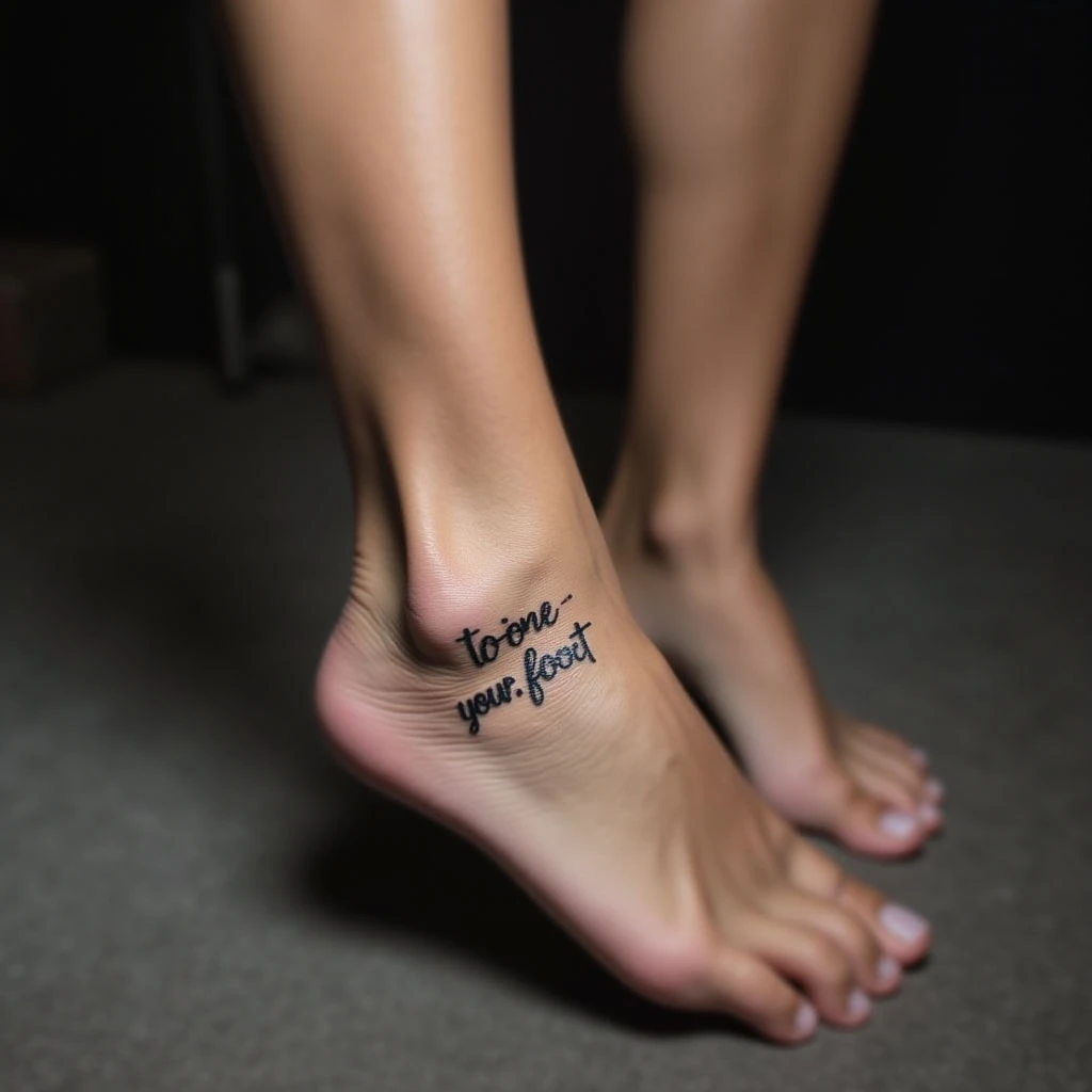 Motivational Foot Tattoos for Women: Inspiring Minimalist Quotes