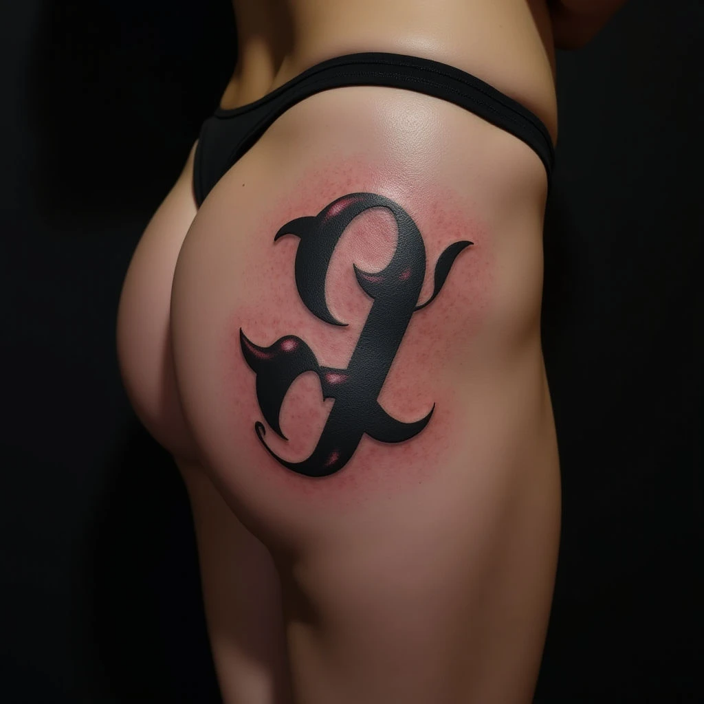 Small Name Tattoos on Hip: Abstract & Neon Design Ideas