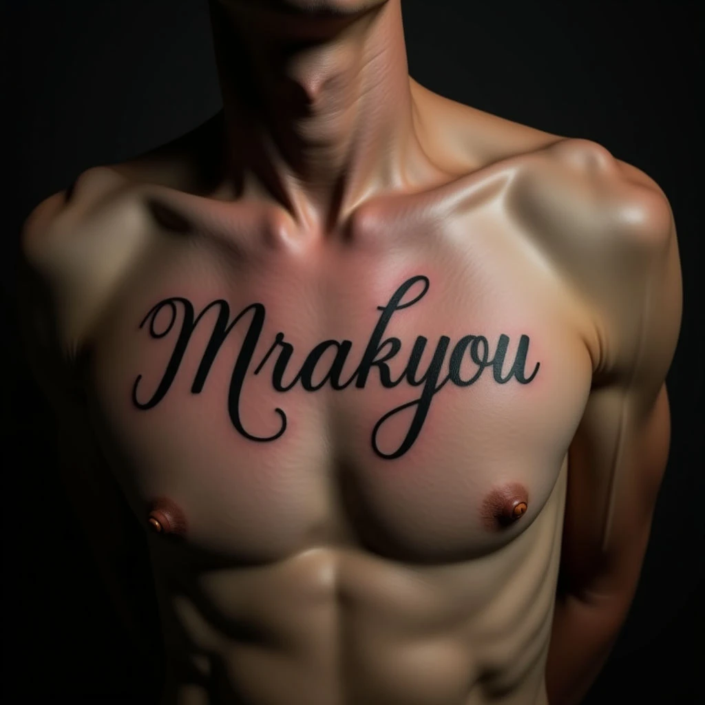 Name Tattoos for Men: Chest Designs & Fine Line Inspiration