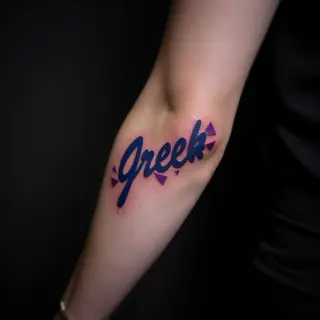 Tribal Name Tattoo on Forearm: A Unique Design