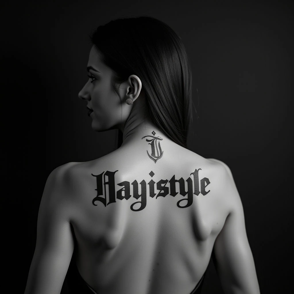 Old School Name Tattoo on the Arm: A Classic Statement Piece