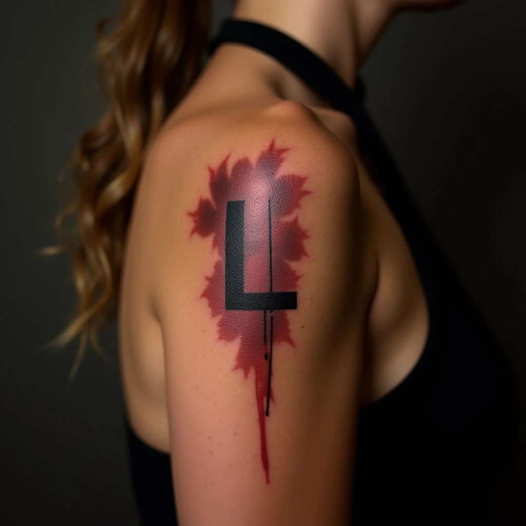 Elegant Name Tattoos for Women on Shoulder - Abstract Designs