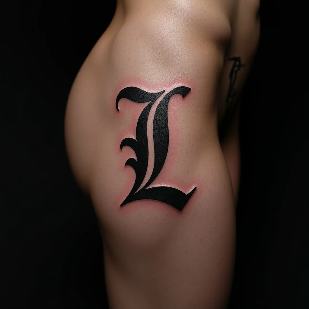Neo-Traditional Number Tattoos for Thighs: Font Inspiration