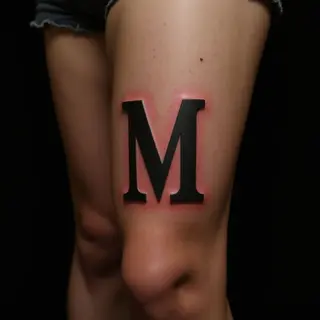 Old School Knee Tattoos with Names: Bold & Classic Designs