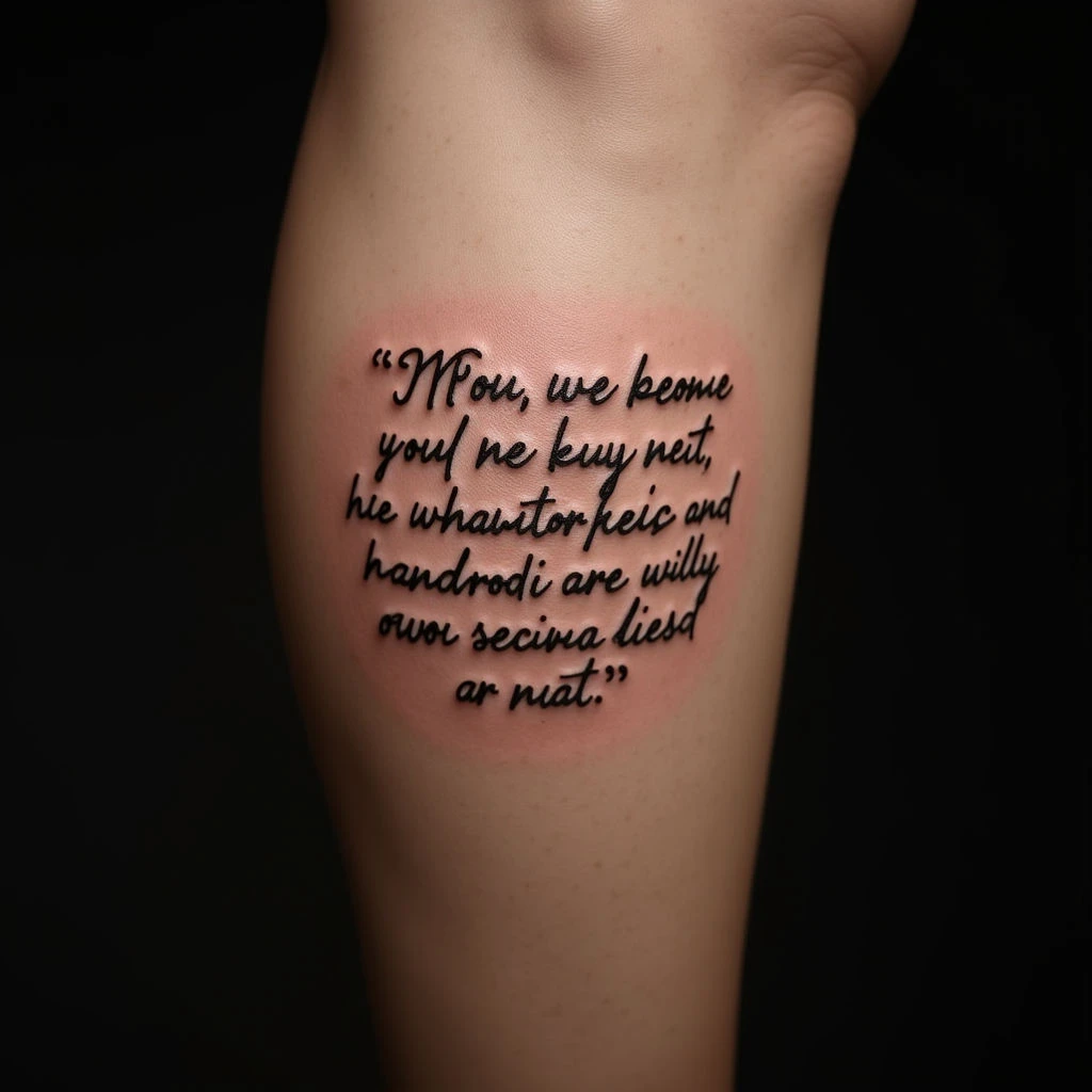 Powerful Short Quotes for Calf Tattoos - Linework Inspiration