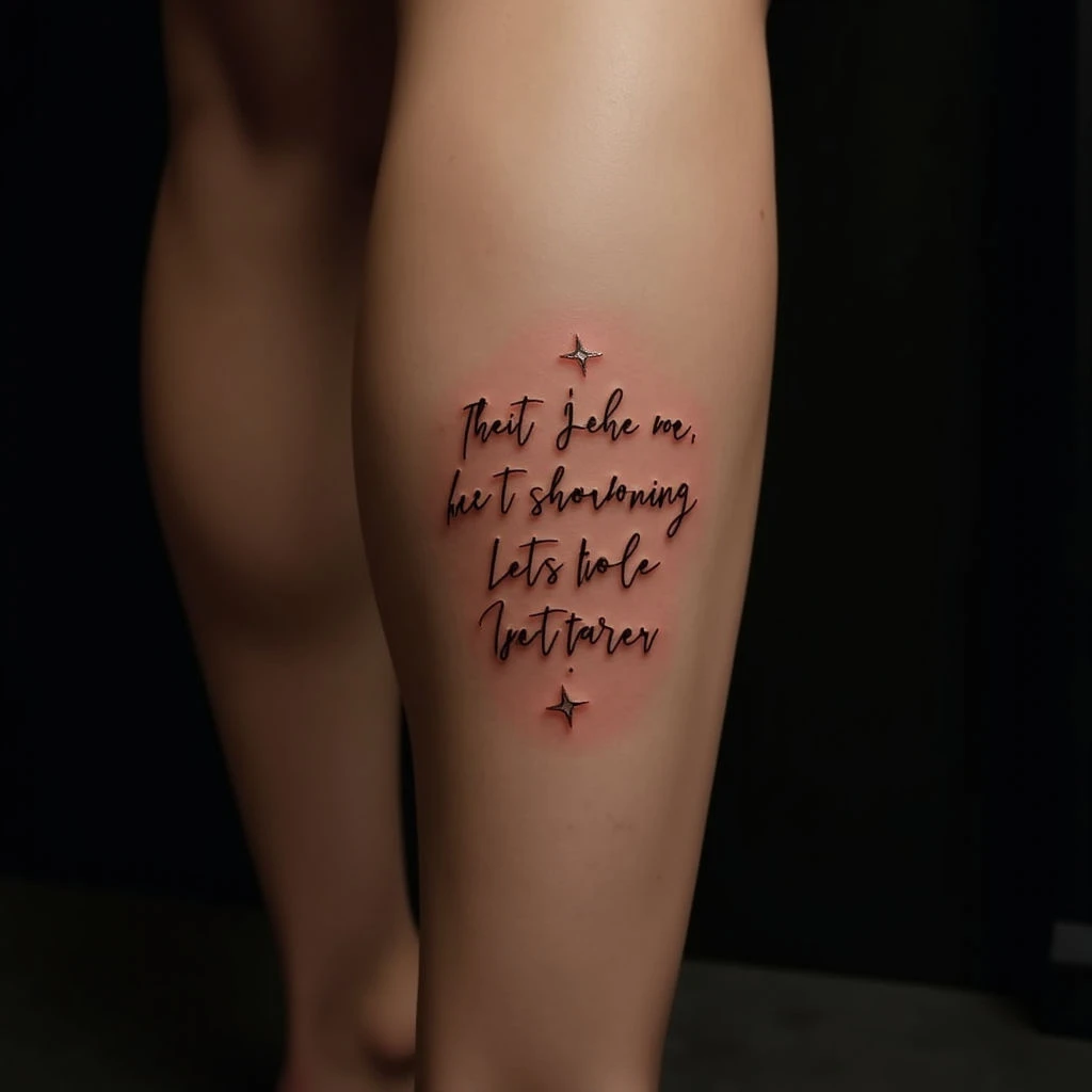 Inspiring Quotes for Leg Tattoos: Linework & Lettering