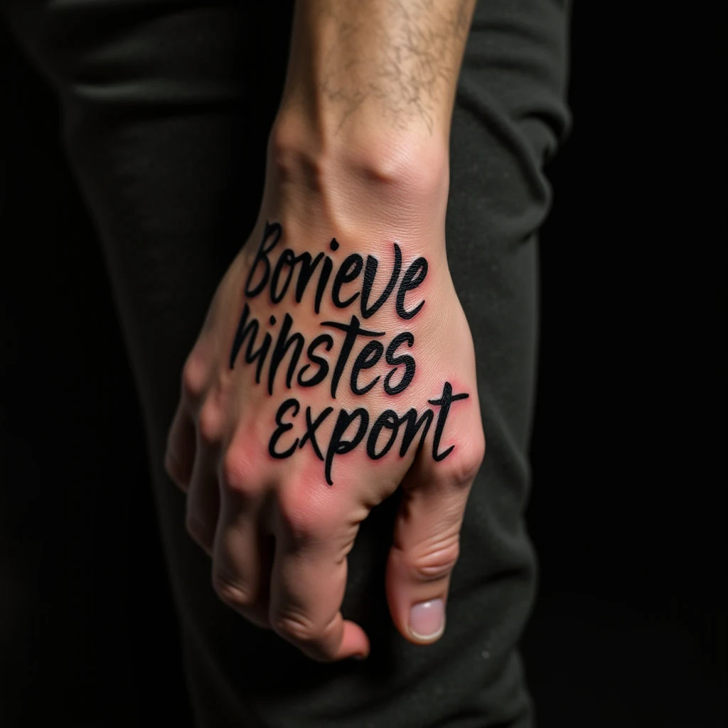 Powerful Quotes for Men's Hand Lettering Tattoos