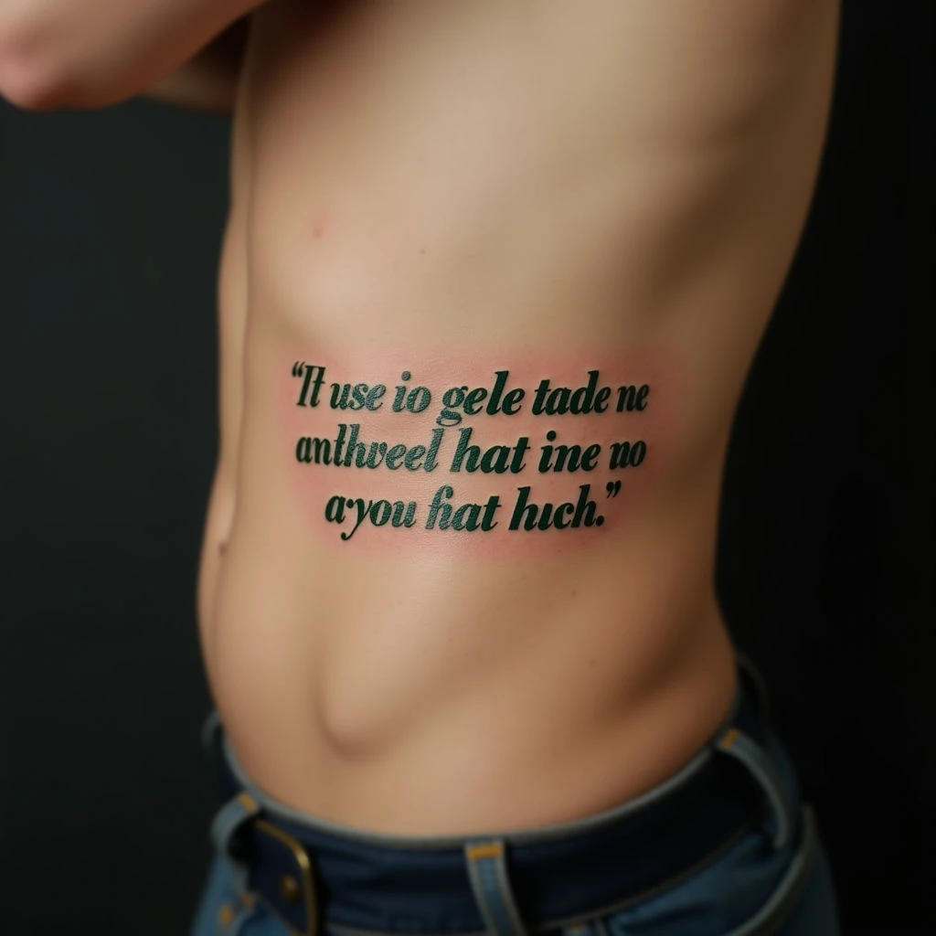 Rib Cage Lettering Tattoos for Men: Inspiring Quotes & Designs