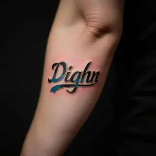 Small Old School Boys Name Tattoo Designs for Arms