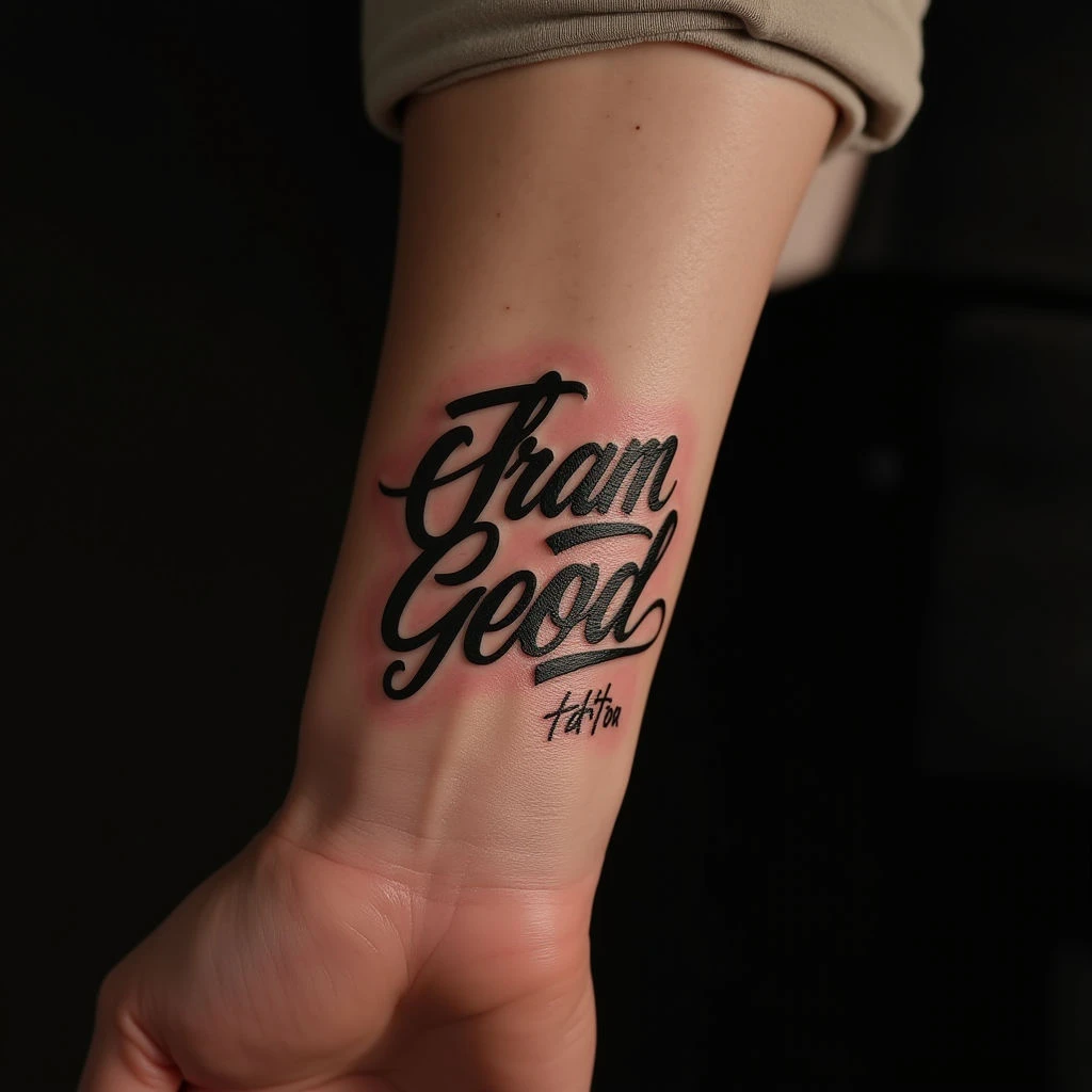 Cool Wrist Lettering Tattoos for Guys – Bold & Yellow Designs
