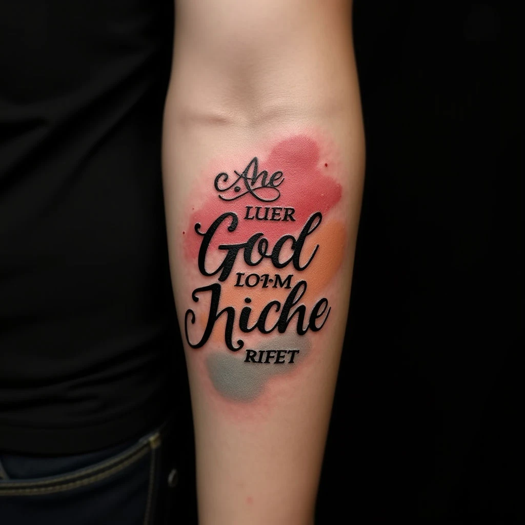 Godly Quotes for Tattoos: Watercolor Lettering Inspiration