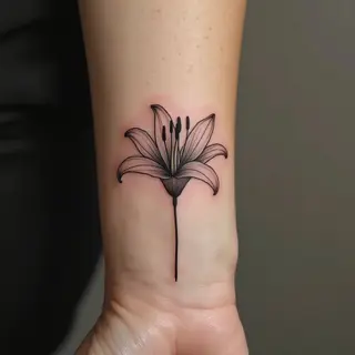 Lily Flower Tattoo: Less is More