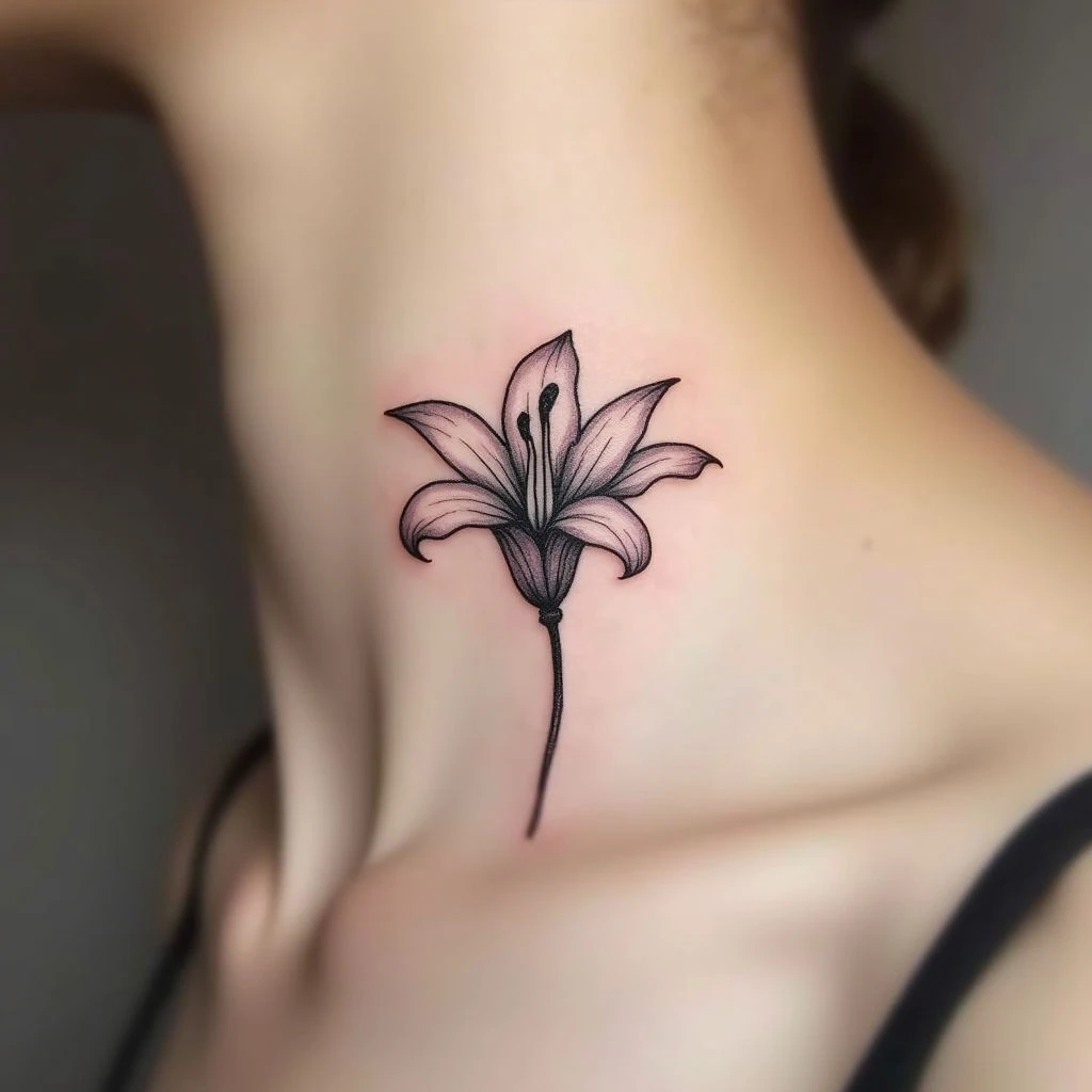 Small Lily Flower Tattoo: A Tiny Symbol of Purity & Renewal