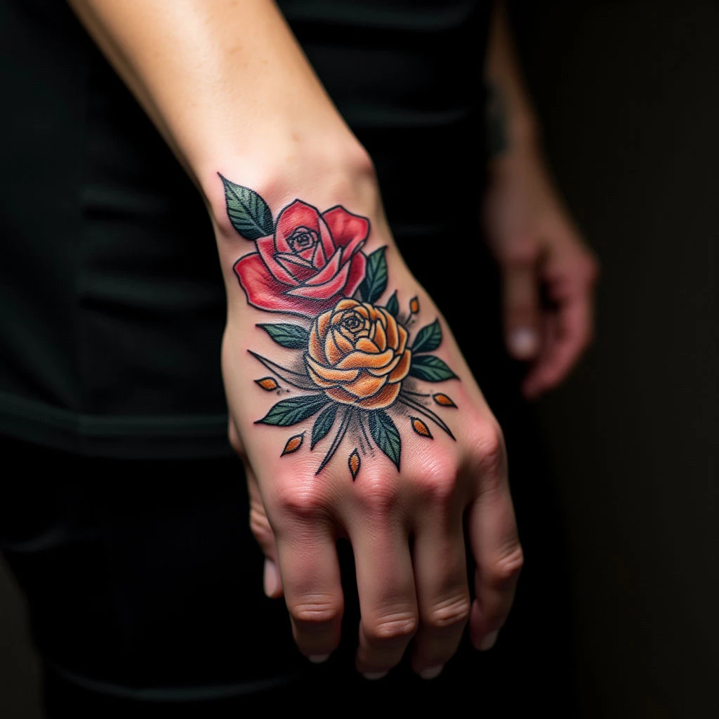 Meaningful Linework Hand Tattoos for Couples