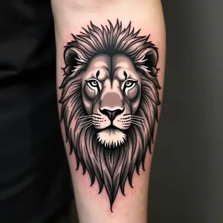 Majestic Lion Tattoo: A Simple Yet Powerful Design