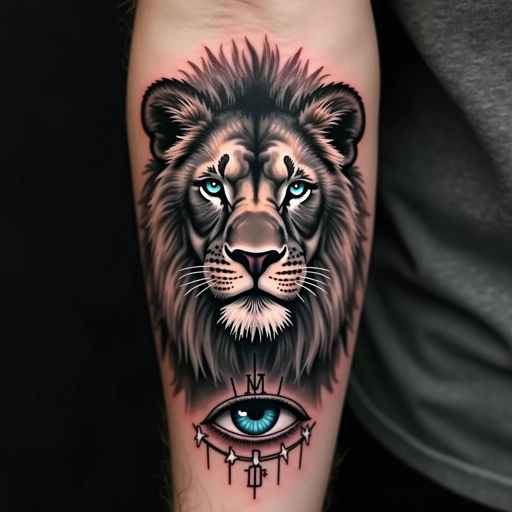 Majestic Lion Tattoo: A Portrait of Strength and Vision
