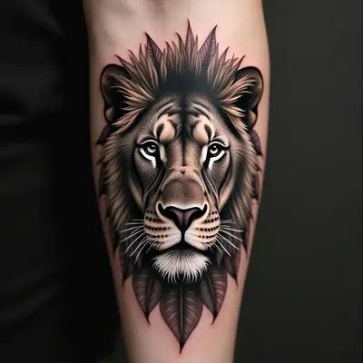 Majestic Lion Portrait Tattoo