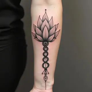 Lotus and Shankha Tattoo: A Symbol of Purity & Spiritual Ascent