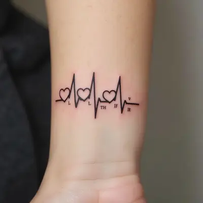 Heartbeat & Love: Delicate Wrist Tattoos