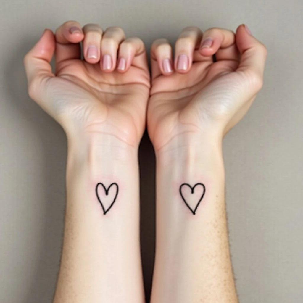 Minimalist Heart Tattoos: A Symbol of Connection