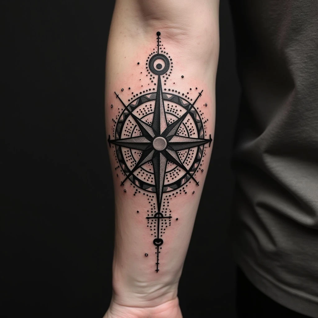 The Significance of a Male Compass Tattoo: Navigation, Guidance, & More
