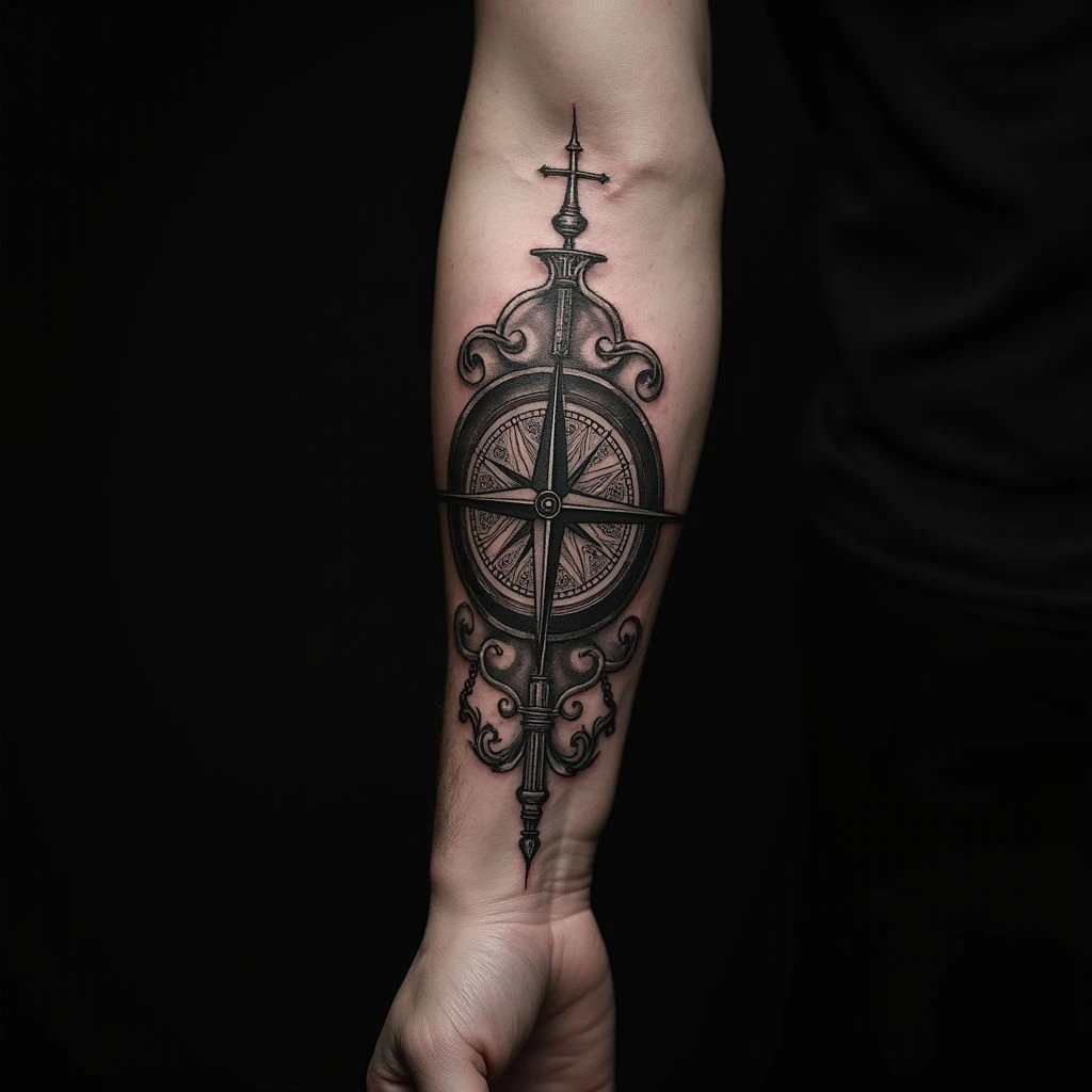 Male Forearm Compass Tattoo Designs: A Guide to Meaning & Inspiration