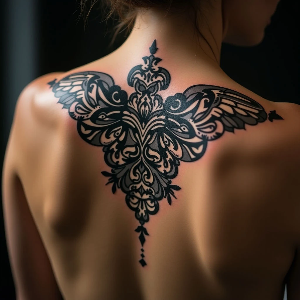 Touching Daddy Daughter Mandala Tattoos (Small & White)