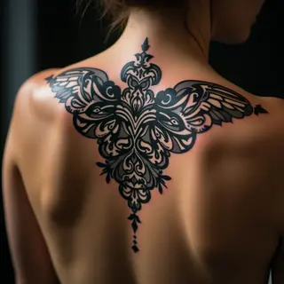 Touching Daddy Daughter Mandala Tattoos (Small & White)