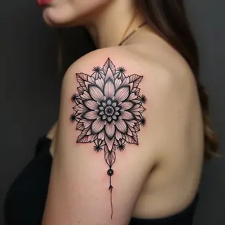 Intricate Floral Mandala Tattoo Design