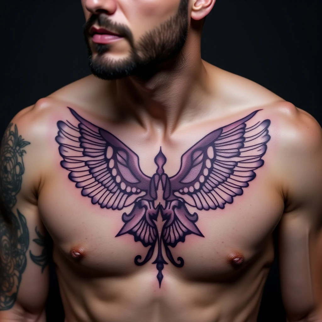 Purple Mandala Name Tattoos for Men - Head Inspiration