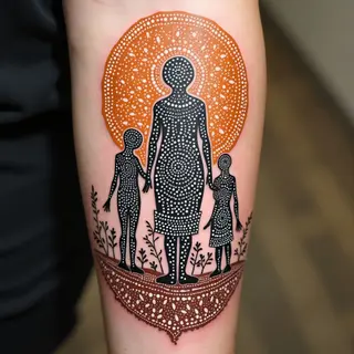 Dreamtime Bonds: Tattoo Ideas for a Mother and Two Sons