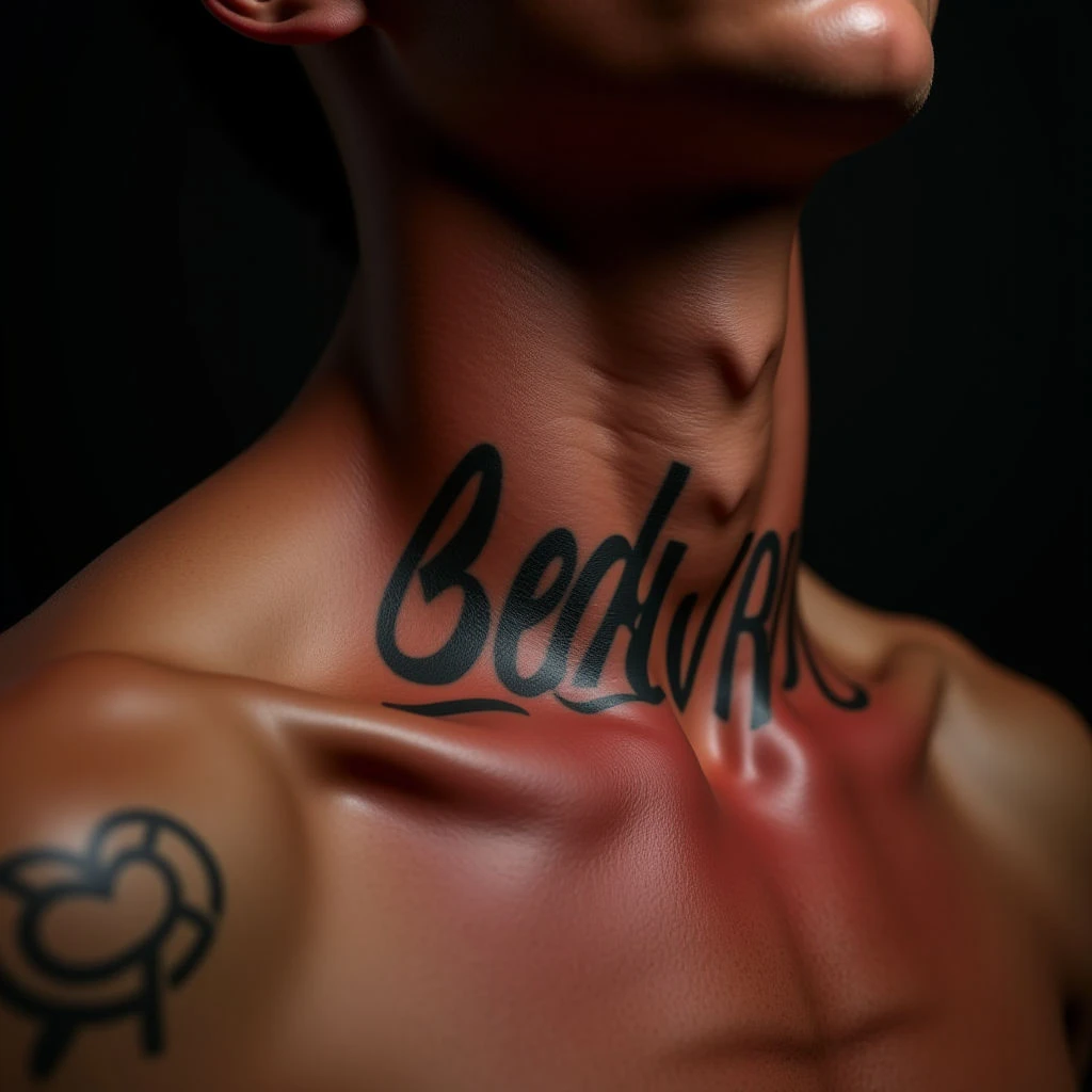 Children's Name Tattoos on the Neck: Meaningful Memorial Ideas