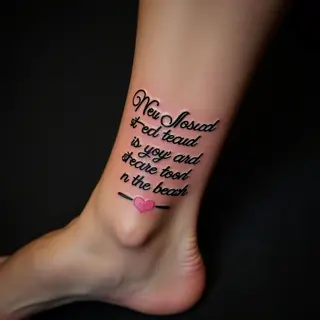 Gothic Ankle Tattoos: Quotes to Honor a Loved One's Memory