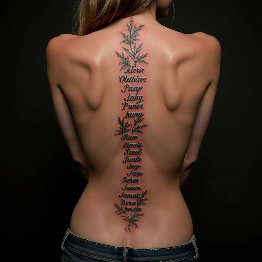 Kids Names Tattoo Ideas: Meaningful Memorials in Black and Grey