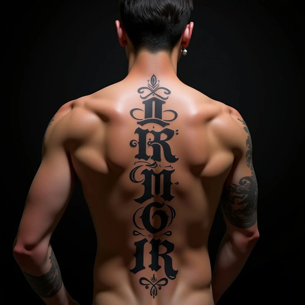 Heartfelt Spine Lettering Tattoo for a Lost Sister