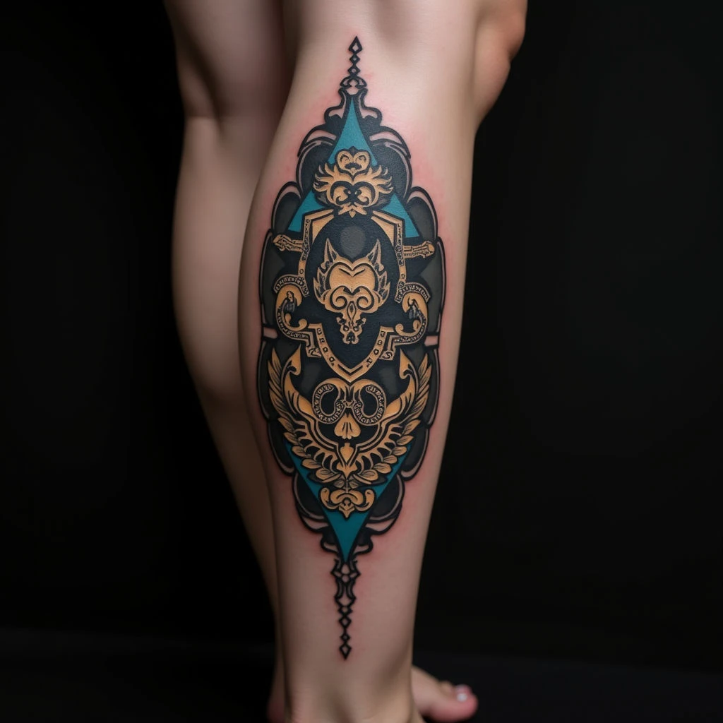 Touching Oriental Mom Tattoos for Your Calf - Ideas & Inspiration