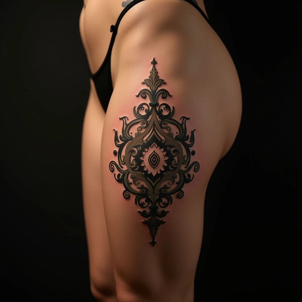 Small Ornamental Gold Tattoos to Honor Loved Ones