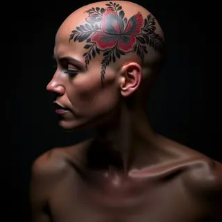 Ornamental Mom Tribute Tattoo Ideas for the Head