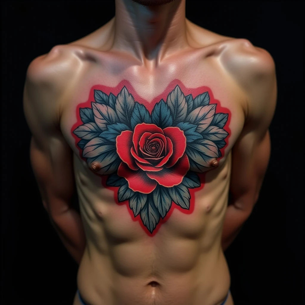 Small Mom Tattoos for Guys: Micro-Realism Sternum Designs