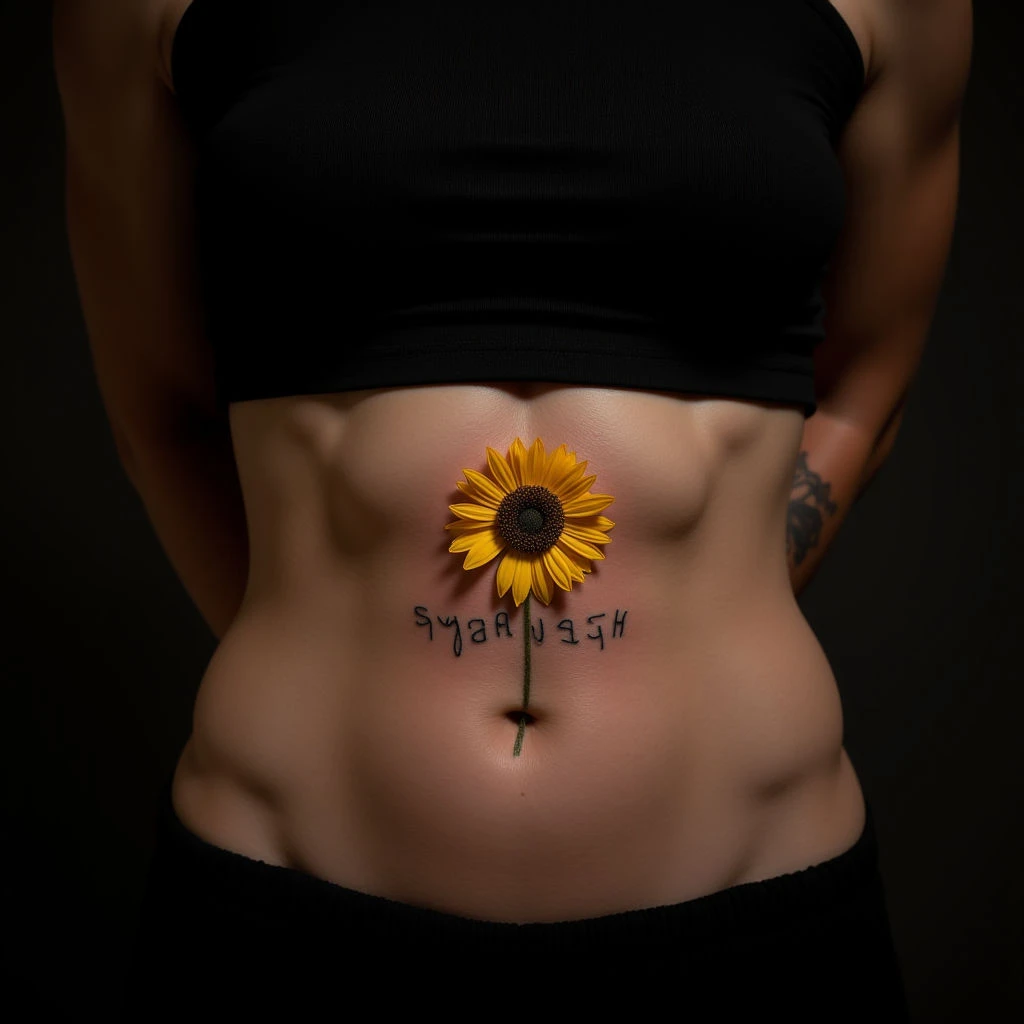 Yellow Strength Tattoos for Women: Micro-Realism Inspiration