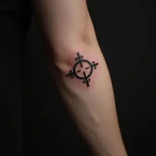 Delicate Abstract Tattoos for Girls on Your Leg
