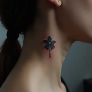 Sweet Matching Father & Daughter Tattoos: Minimalist Behind-Ear Designs