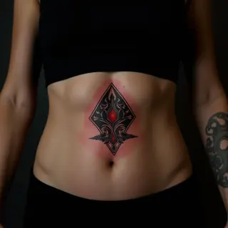 Small Biomechanical Tattoos for Beginners on the Stomach