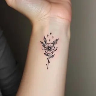 Delicate Botanical Wrist Tattoos: A Study in Minimalism
