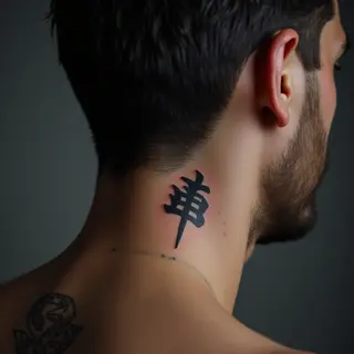 Subtle Calligraphy Tattoos for Men: Behind the Ear Designs