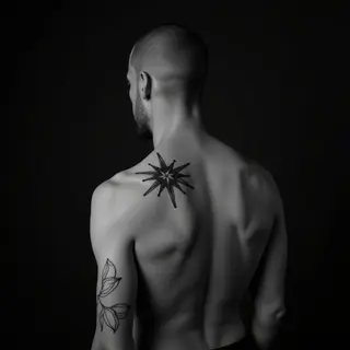 Minimalist Couple Tattoos: Meaningful Trash Polka Designs